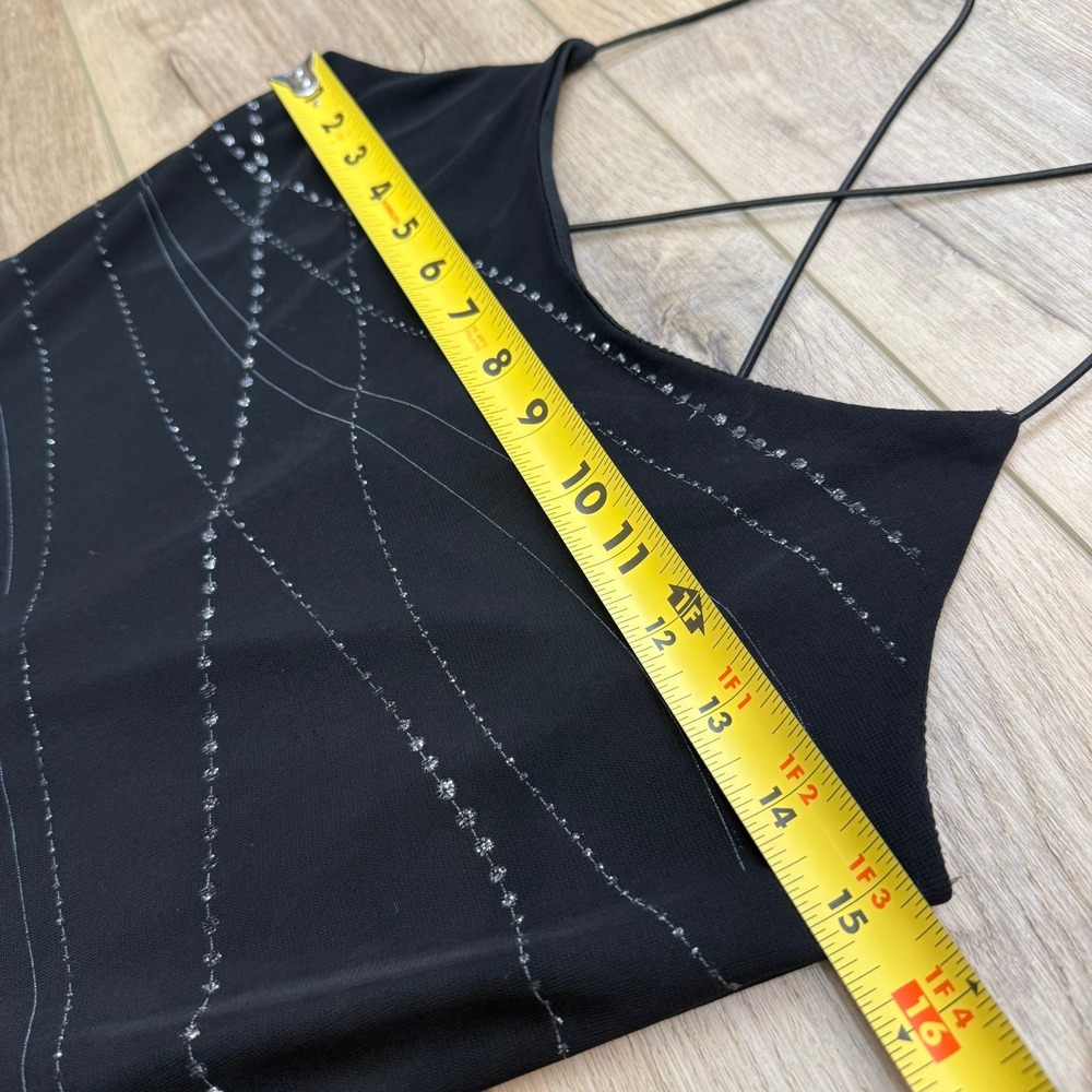 Vintage Whimsigoth Y2K Black Sheer Mesh Mermaid Midi Dress Stretchy‎ Byer Too - Picture 13 of 16